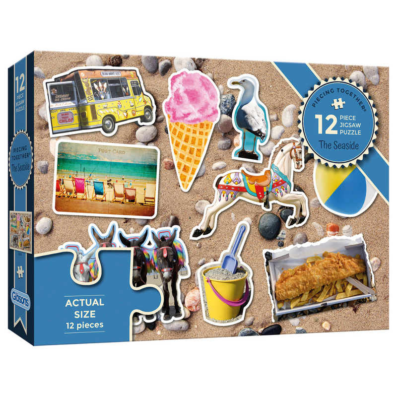 At the Seaside - Nostalgic 12 extra large Piece Puzzle for those living with Dementia