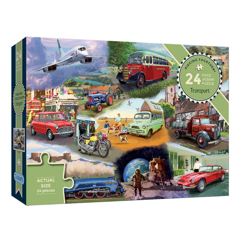 G2255 Transport dementia friendly 24 piece jigsaw puzzle by gibsons games
