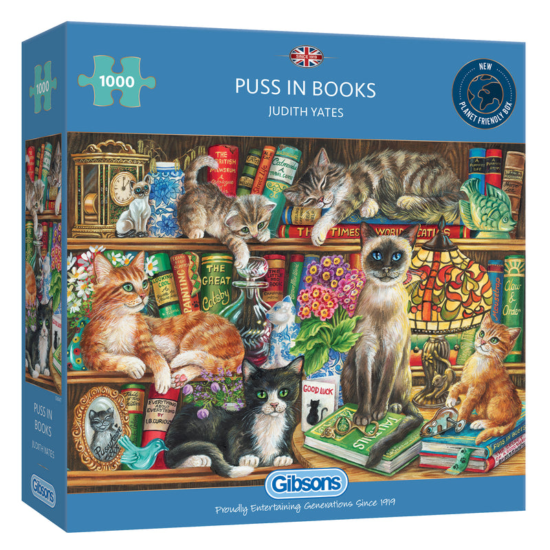 puss in books jigsaw puzzle by Gibsons Games