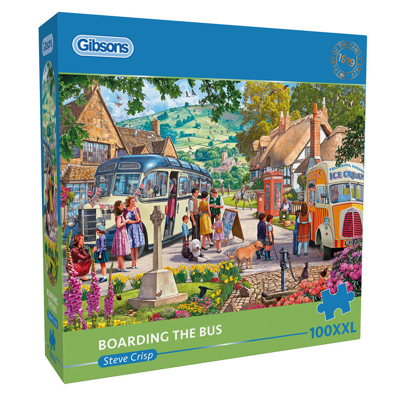 Boarding the bus G2232 gibsons 100 extra large piece jigsaw puzzle