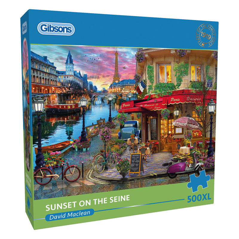 Sunset on the seine G3561 gibsons 500 extra large piece jigsaw puzzle