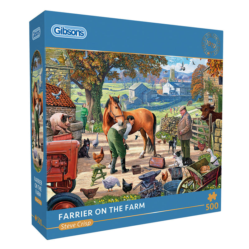 Farrier on the farm gibsons 500 piece jigsaw puzzle G3154