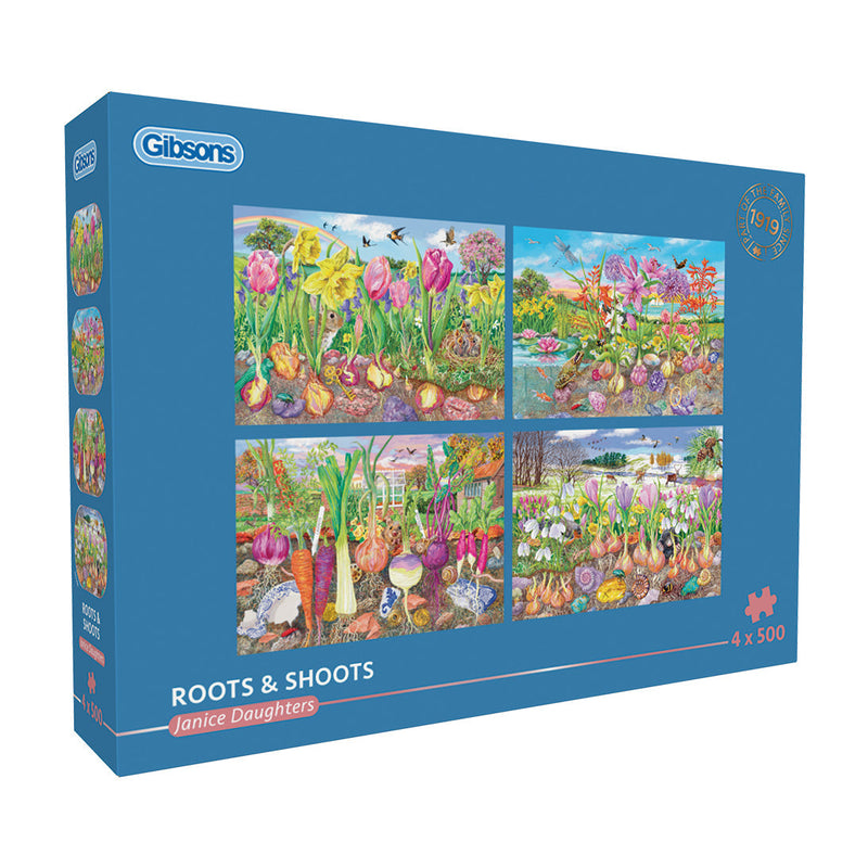  Roots and shoots gibsons 4 x 500 piece jigsaw puzzle G5066