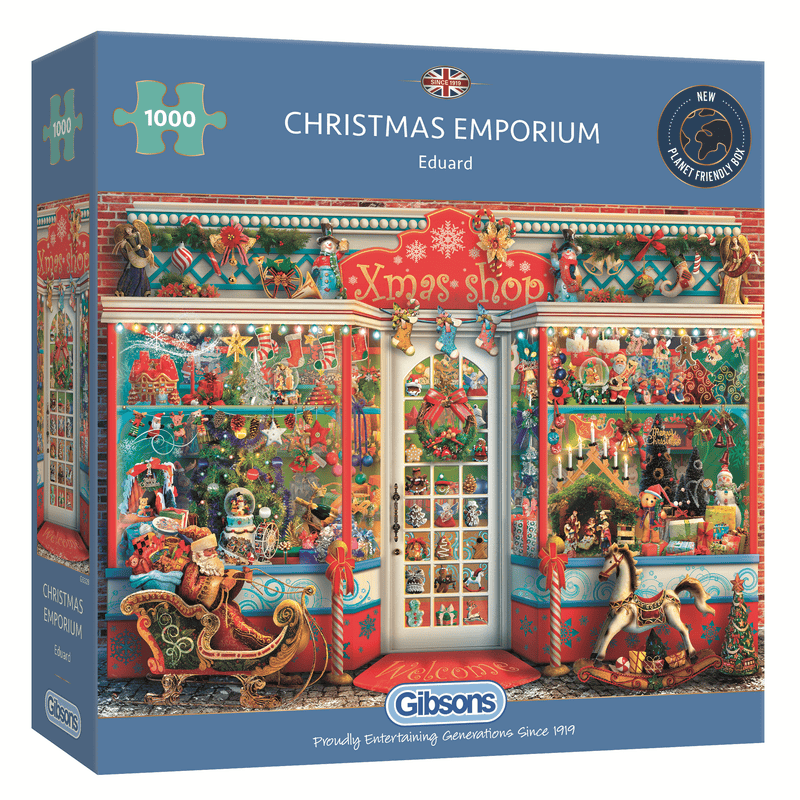 christmas emporium 1000 piece jigsaw puzzle for adults from Gibsons
