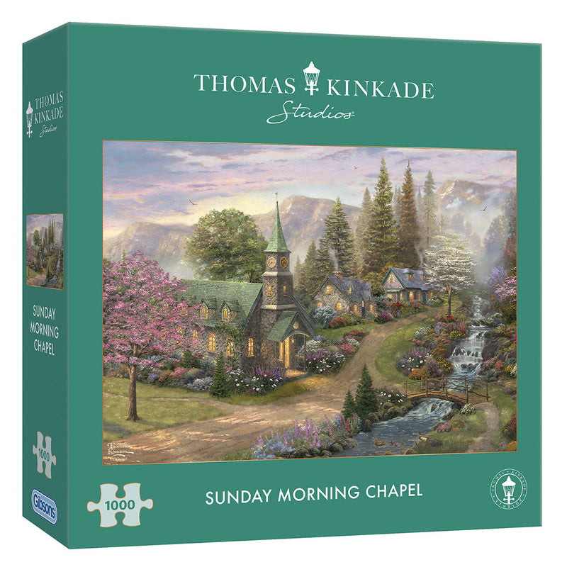 Thomas Kinkade Sunday Morning Chapel 1000 piece puzzle