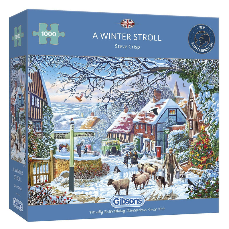 A Winter Stroll 1000 piece jigsaw puzzle for adults from Gibsons