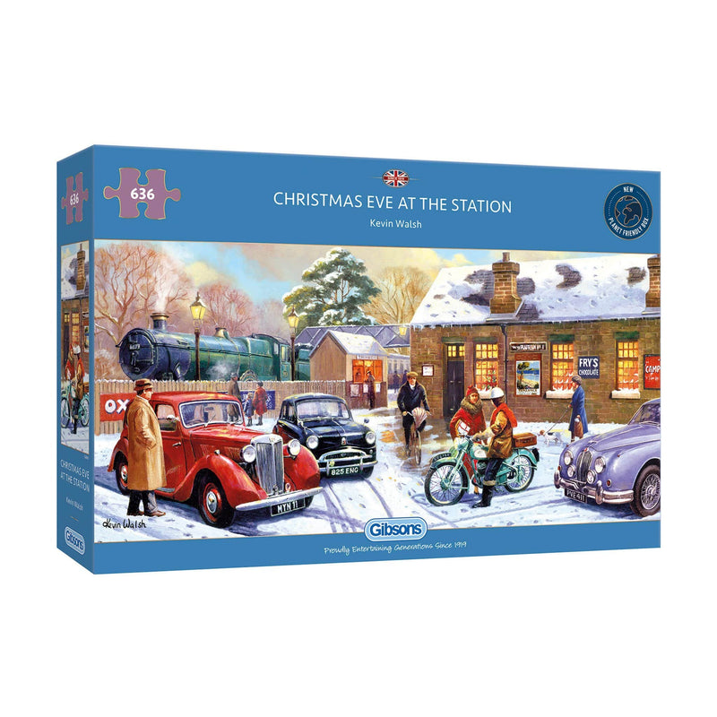 Christmas Eve at the Station 636 piece jigsaw puzzle from Gibsons