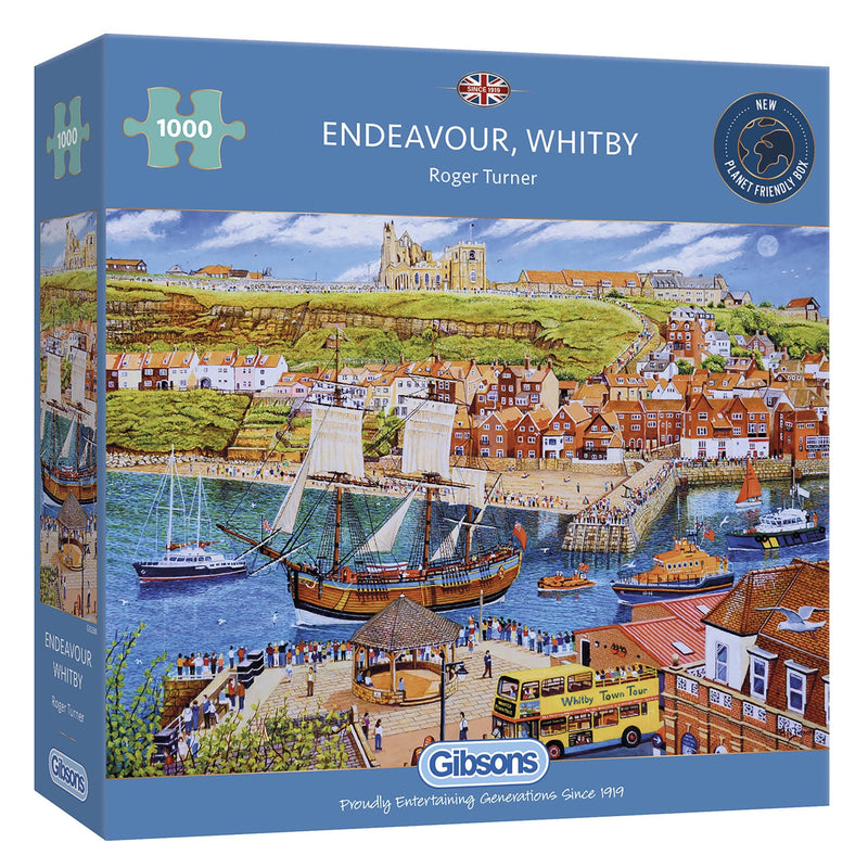 Gibsons Endeavour, Whitby 1000 Piece Jigsaw Puzzle for adults