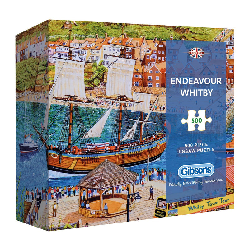 Gibsons Endeavour Whitby 500 Piece Gift Box Jigsaw Puzzle for adults