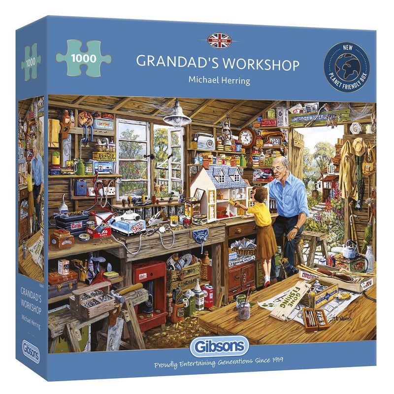 Grandad's Workshop 1000 piece jigsaw puzzle from Gibsons