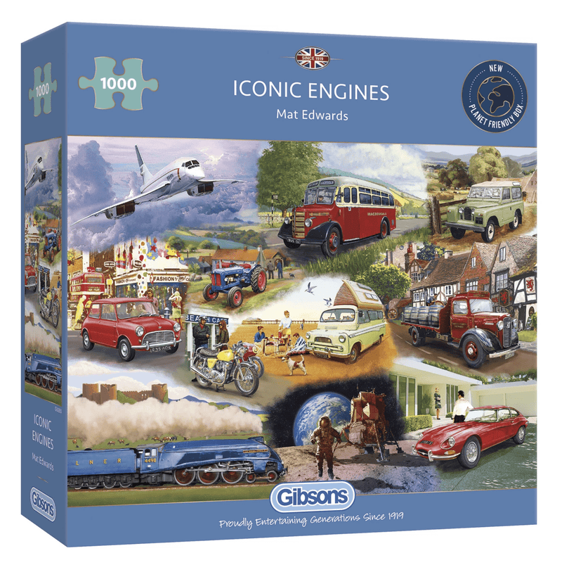 Iconic Engines 1000 Piece Jigsaw Puzzle for adults from Gibsons