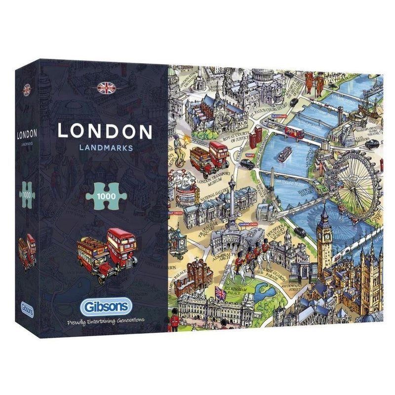 Gibsons London Landmarks 1000 piece jigsaw puzzle for Adults