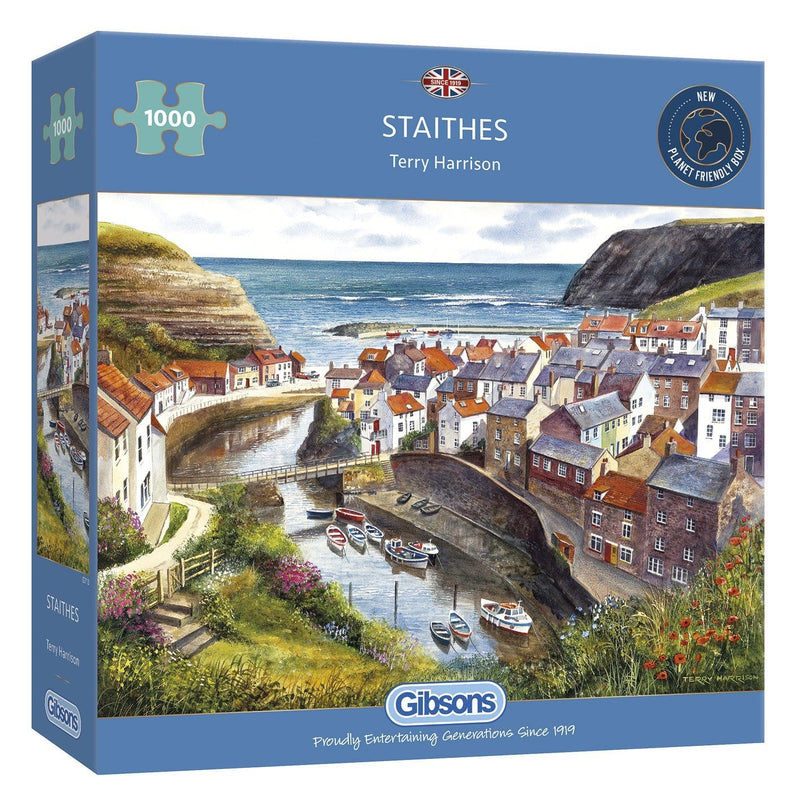 Staithes 1000 piece jigsaw puzzle from Gibsons for Adults