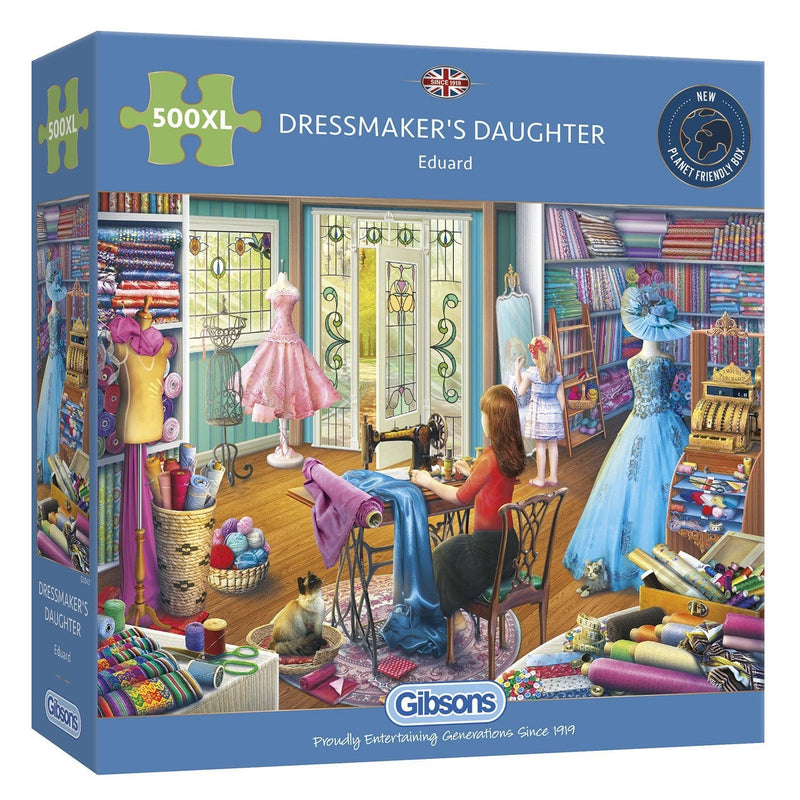 The Dressmaker's Daughter 500 extra large piece jigsaw puzzle from Gibsons