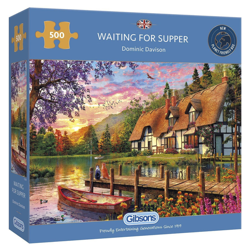 Waiting for Supper 500 piece jigsaw puzzle for adults from Gibsons