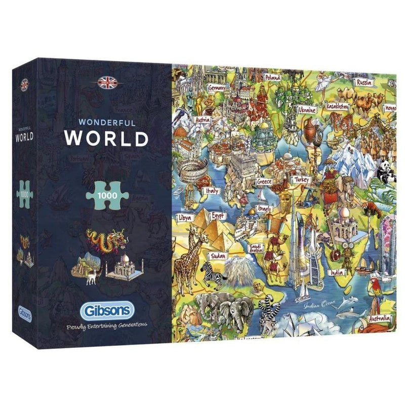 Wonderful World 1000 piece jigsaw puzzles for Adults from Gibsons- as seen on TV The Circle Netflix