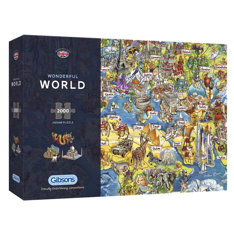 Wonderful World 2000 piece jigsaw puzzle for adults from Gibsons